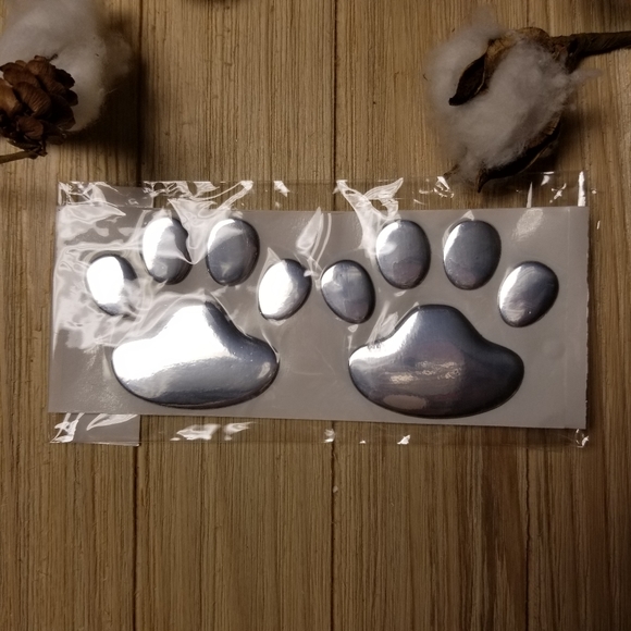 🐾🐾Super Cute Silver Paw Print decal car stickers - Picture 5 of 9